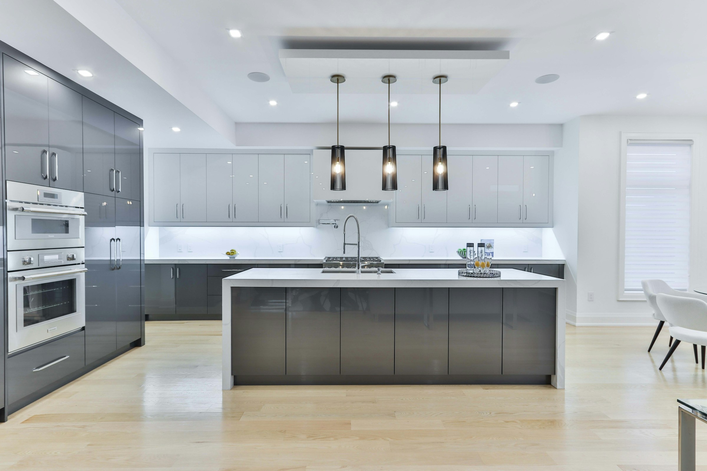 Remodeled kitchen with integrated cabinetry